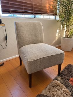 2 Mid-Century Slipper Accent Chair