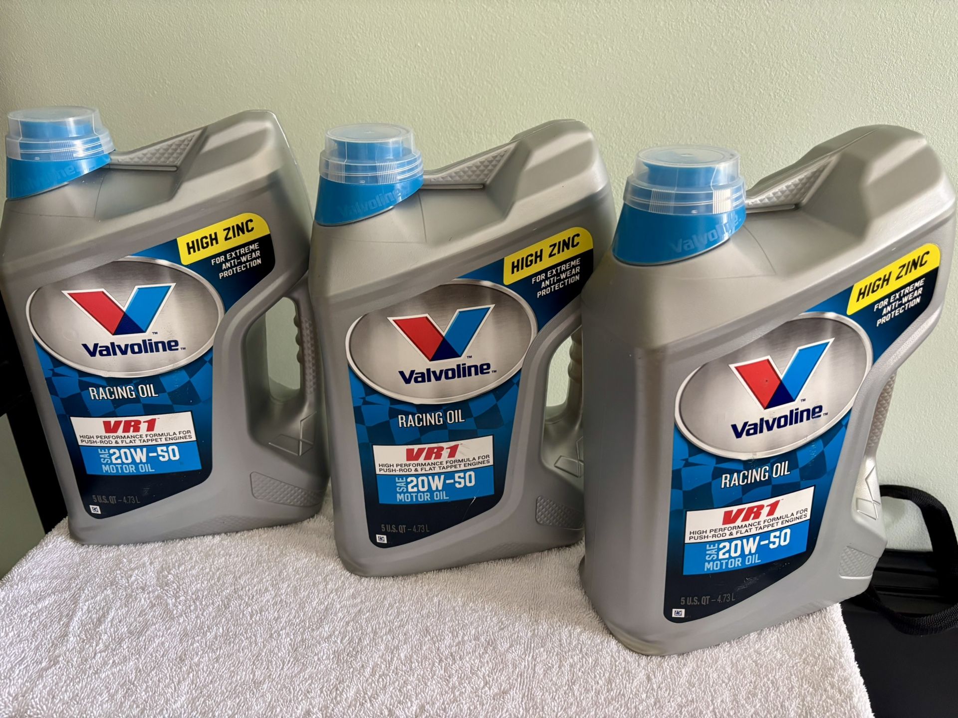 New 3 Units Of 5 Qt Valvoline Racing Motor Oil 20w-50
