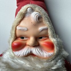 Vintage Santa Claus Plush Doll Mid Century 1950s 1960s