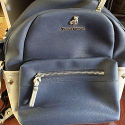 Teenie Weenie Navy blue and White Backpack