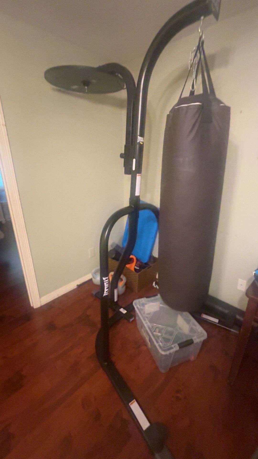 Everlast Punching bag and speed bag stand BAG INCLUDED
