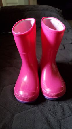 Pink rain boots infants