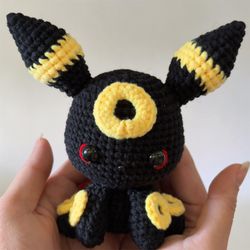 Dark Pokemon Umbreon Handmade Collectible Crochet Cute Bag Charm Amigurumi
