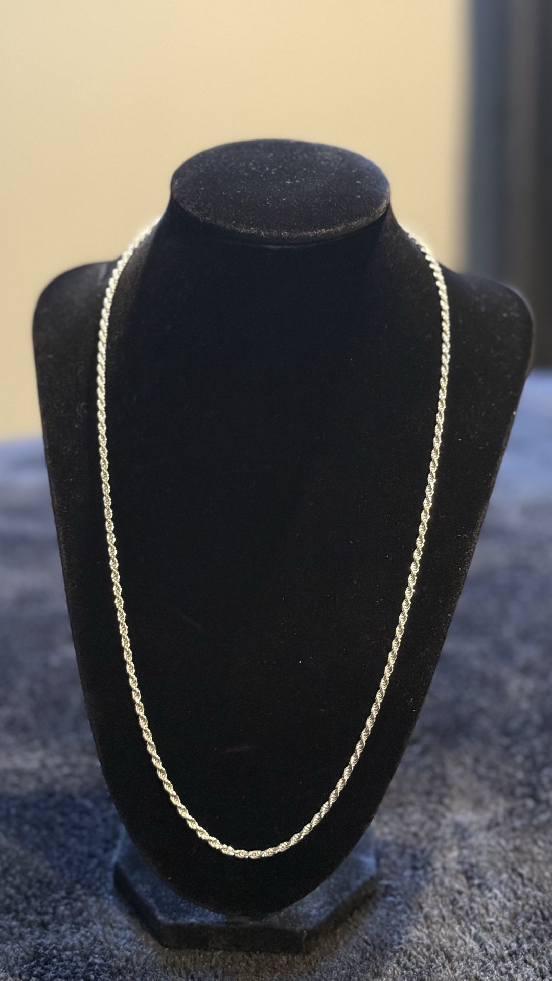 Rope chain 925 silver 22” 2.5mm