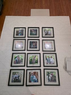 12x12 Gallery Frames Black and Glass