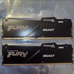 Kingston FURY Beast RGB 2x16GB 6000MT/s CL36 DDR5 Memory KF560C36BBEAK2-32