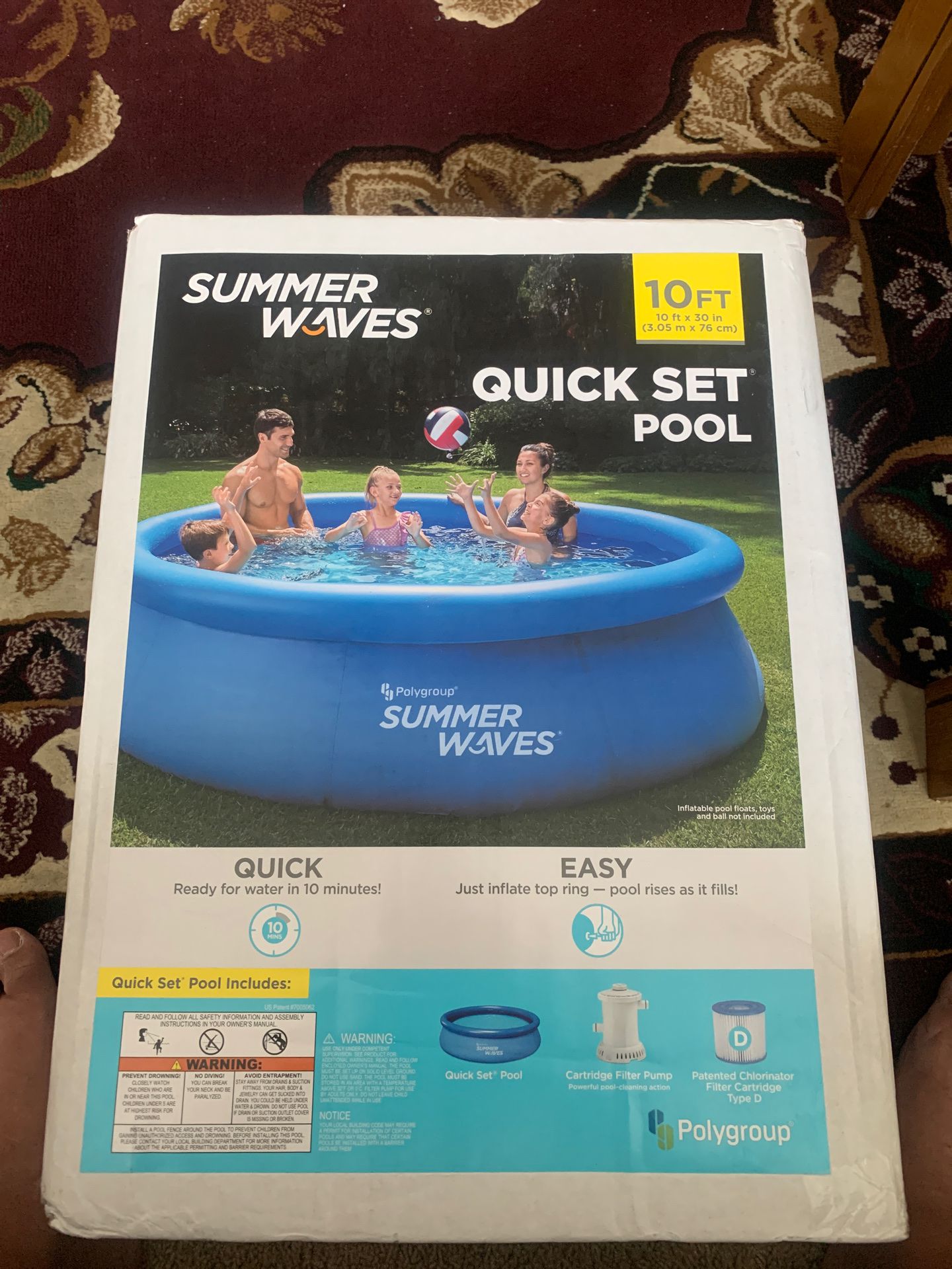 Summer waves 10ft pool with pump and filter brand new sealed