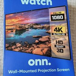 Onn Watch Wall-Mounted Projection Screen