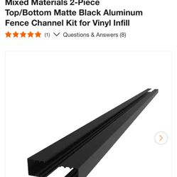 Aluminum fence channel kit for vinyl fencing