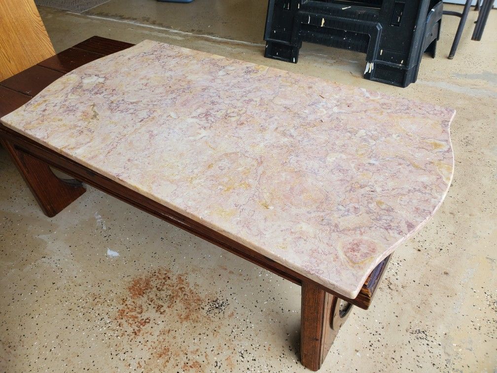 Marble Top For Table Vintage With Scalloped Ends