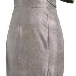 Black Halo Evelina Metallic Off The Shoulder Sheath Dress
