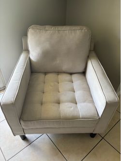 Moving Sale - Beige Single-Seater Sofa Chair