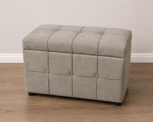Velvet gray chest bench