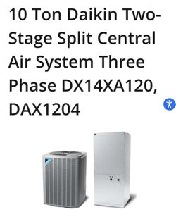 10ton 3phase daikin split system condenser + air handler