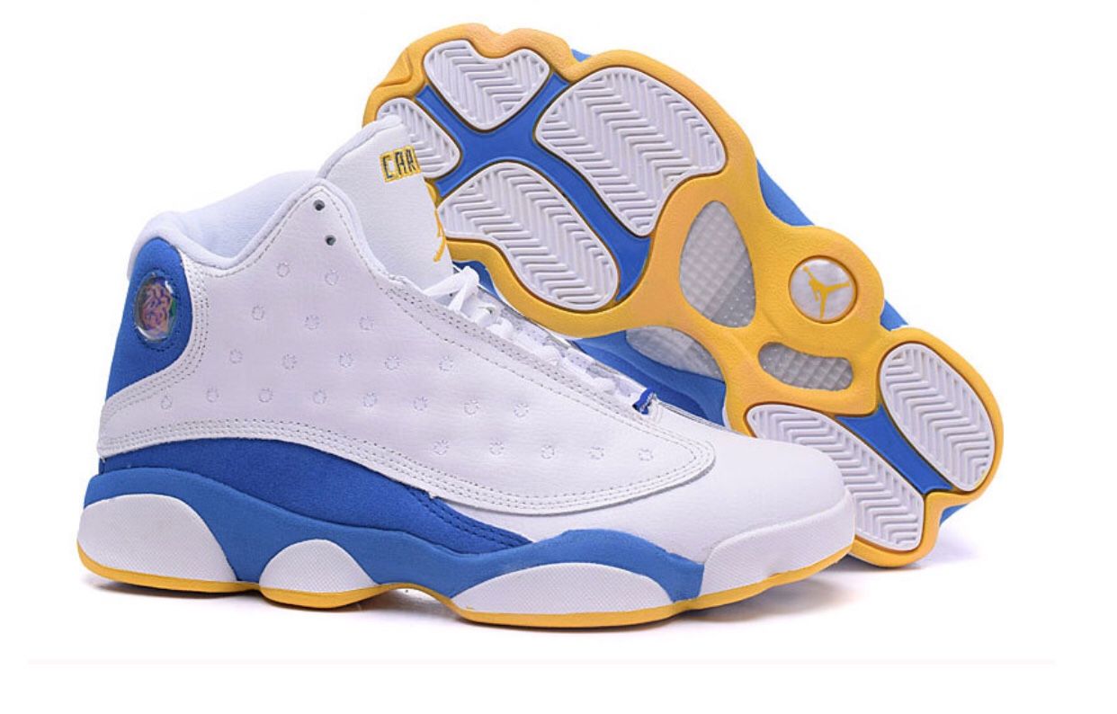 Mens Air Jordan 13 Pure Black Steel Blue size 9