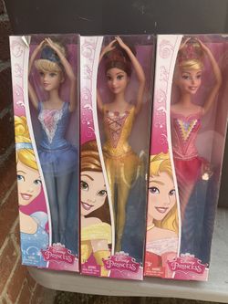 Disney Princess Belle, Cinderella, Aurora Mattel