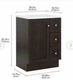 24” BATHROOM VANITY BROWN COLOR