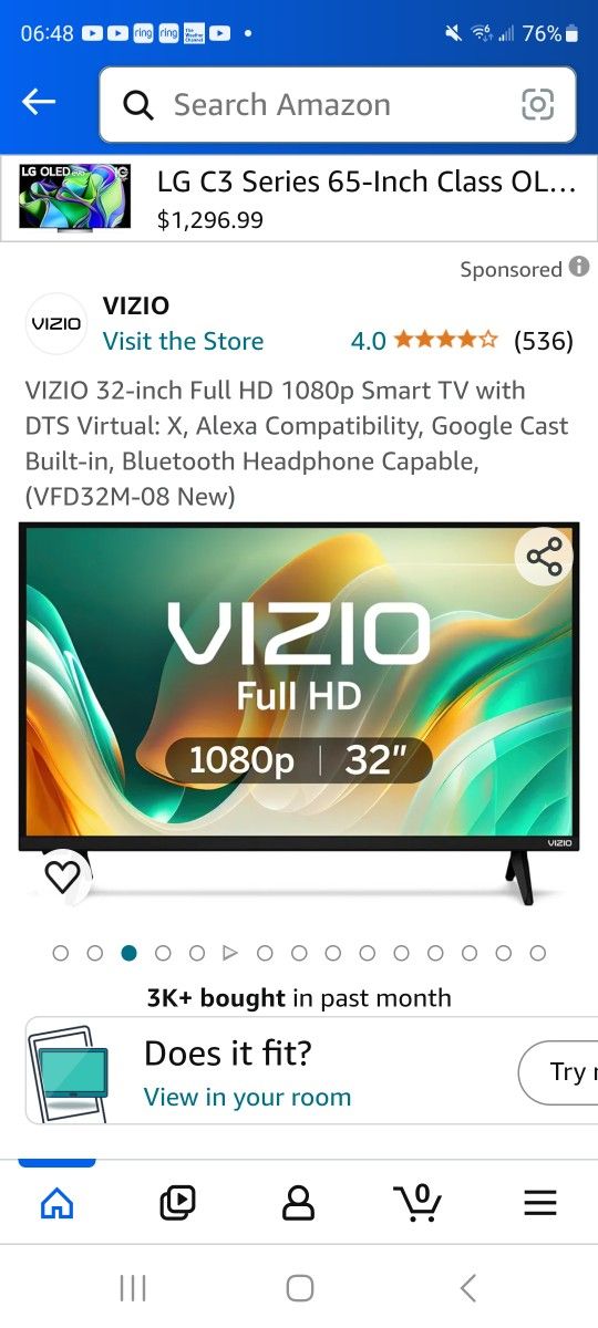Vizio 32" Tv $55.00