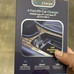 4 Port Car Charger 10$