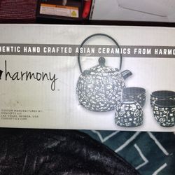 Five Piece Handcrafted Asian Tea Set