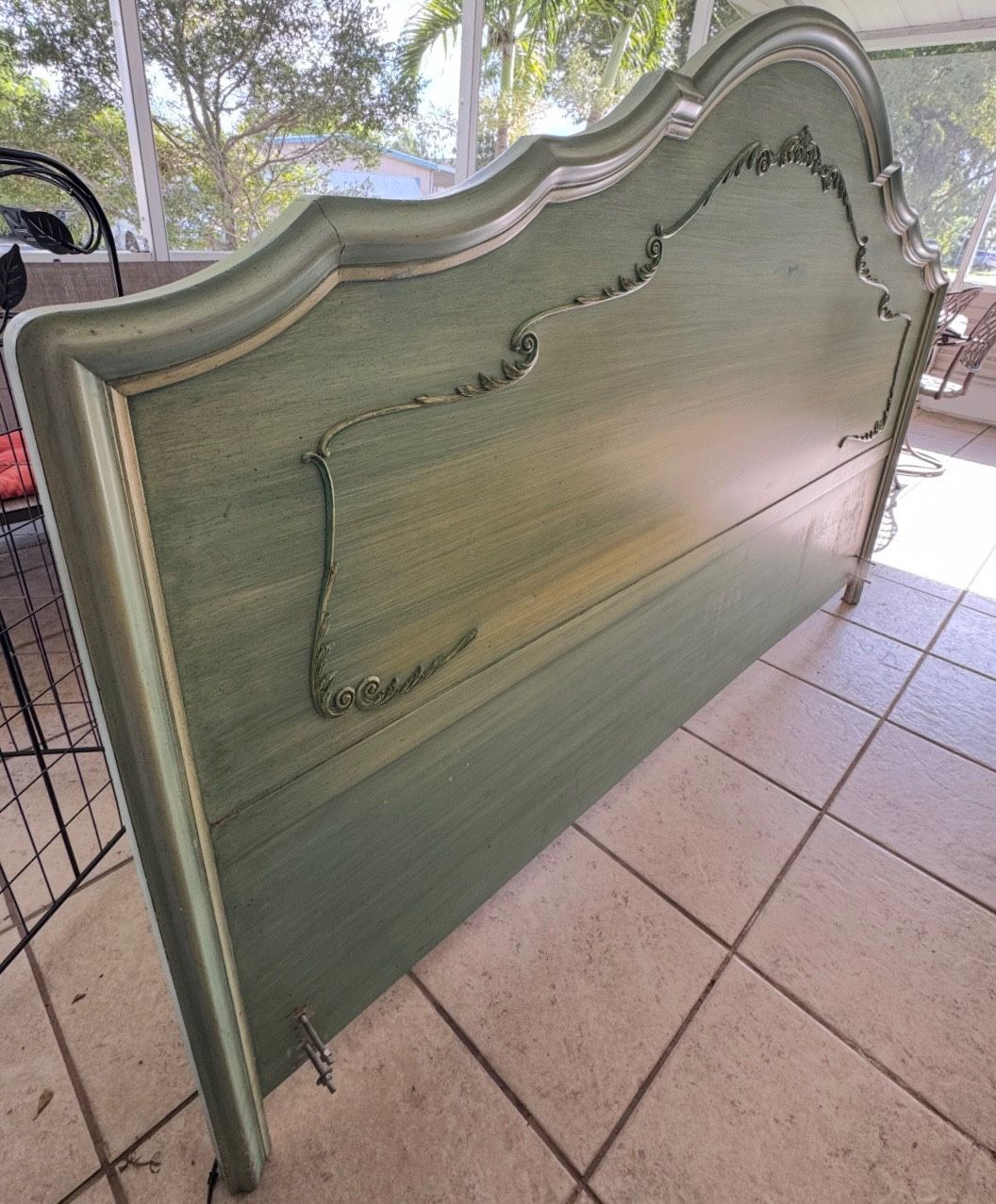 antique bed headboard