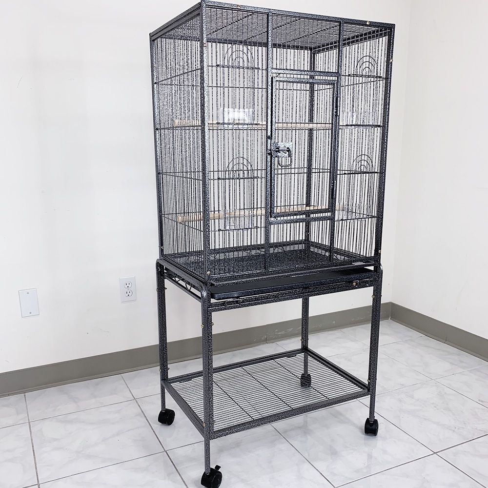 New $95 Large 53” Bird Cage for Parakeet Parrot Cockatiel Canary Finch Lovebird, Size 24x17x53”