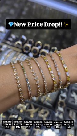 14K 3CTS Lab Diamond Bracelet