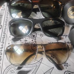 3 Pairs Ray-Ban Vintage 60's/70's Balorama, Warriors, RB 2213 W Case