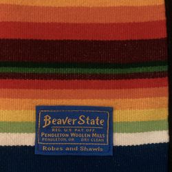 Vintage 1970’s Pendleton/ Beaver State Woolen Blanket 