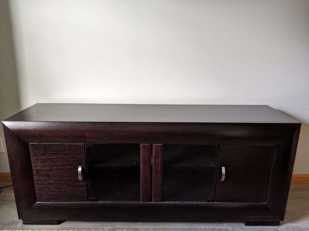 TV Stand With Glass Doors