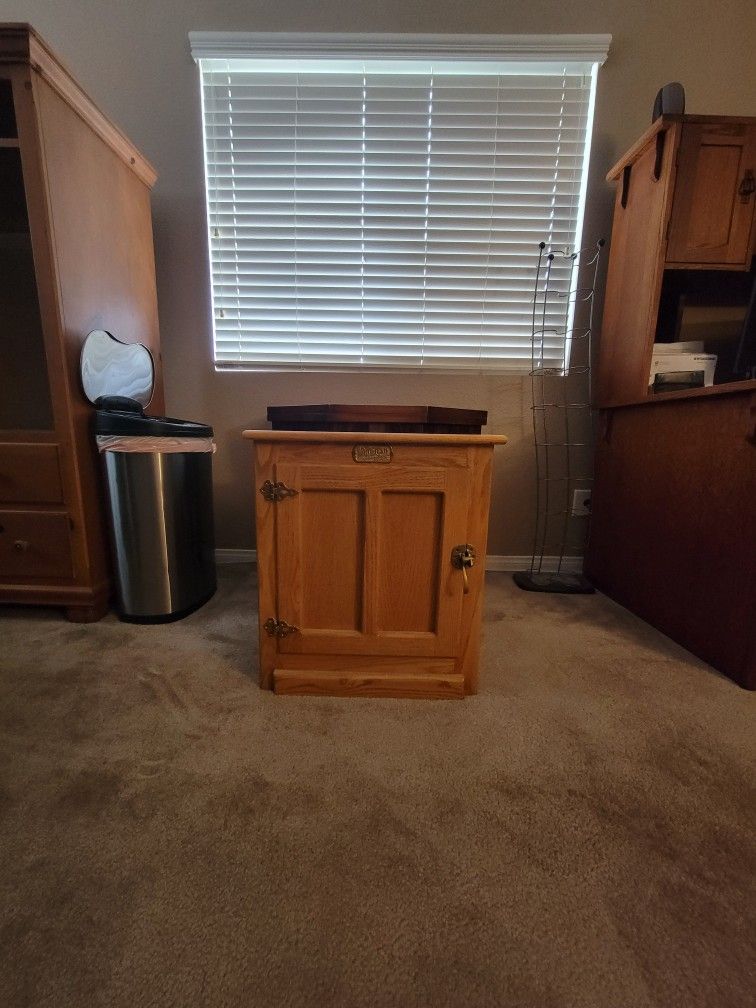 White Clad wood cabinet $25. Great condition.