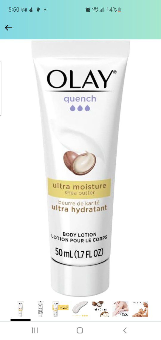 OLAY Quench Ultra Moisture Shea Butter Body Lotion 1.7 fl. oz (
