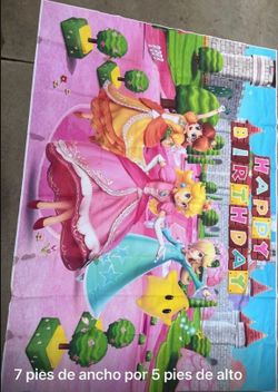 Princess Peach Birthday Party Banner
