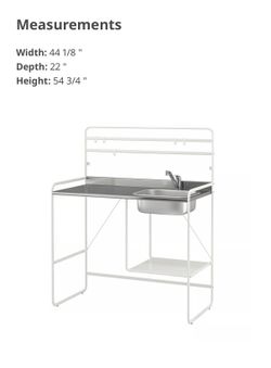 Kitchenette from IKEA w/ sink, microwave, water hook up - Never used