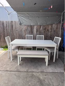 IKEA Dining Table With 4 Chairs And 1 Bench