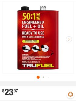 Pack of 4 gas bottles for 2-cycle equipment.