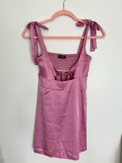 Pink Silk Mini Dress