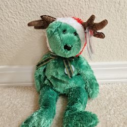 2002 Holiday Teddy  Bear Ty Beanie Bears Collectable Beanie Bears  Beanie Babies Collection  Holiday Teddy Bear  Christmas Gift 