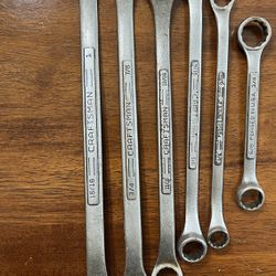 Vintage Craftsman 6pc SAE Double Offset Box End Wrench Set Made in USA