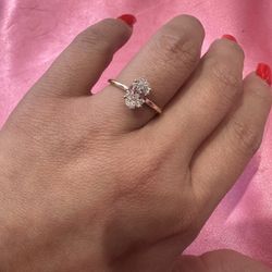 14k Gold 1.10ct Oval Lab Diamond Engagement Ring