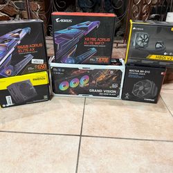 Gaming PC parts, motherboard, Ram, coolers and PSU