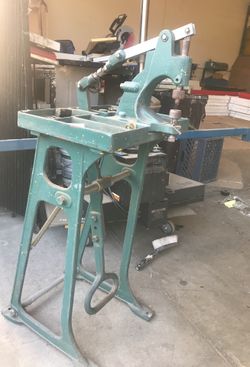 Snap Machine, Kick Press, Grommet, Eyelet Machine (Used)
