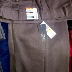 brown slacks **New with tags Van HEUSEN 