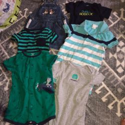 Baby clothes, boys, bag of six