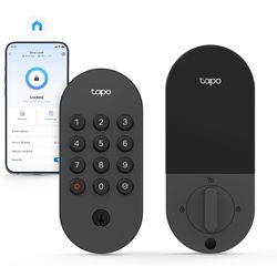 Tapo Smart Wi-Fi Deadbolt Door Lock – Keyless Tactile Buttons, Customized Access with in-App Monitoring, Auto-Lock, IP54 Weatherproof, BHMA Grade 3, C