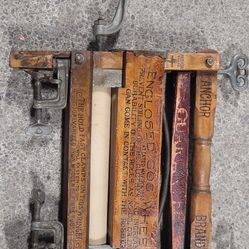 Antique Patent 1898 Anchor Brand Laundry Clothes Wringer Vintage Decor