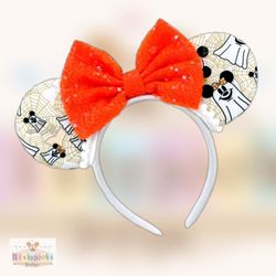 Halloween Mickey Ghost Minnie Ears Headband