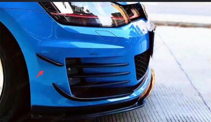 Volkswagen Gti mk7 front canards gloss black