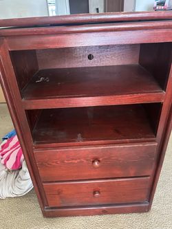 Wood Stand with Drawers