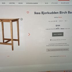 IKEA bar table and 4 Bar Stools
